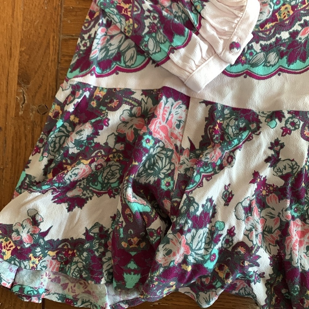 Free People Lovely Dreams Tunic Top Dress Women’s  Drop Waist Floral Size Medium - Picture 9 of 12